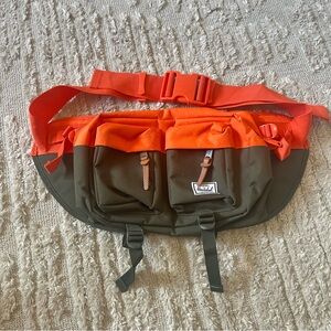 Herschel Supply Company Olive and Orange Belt Bag